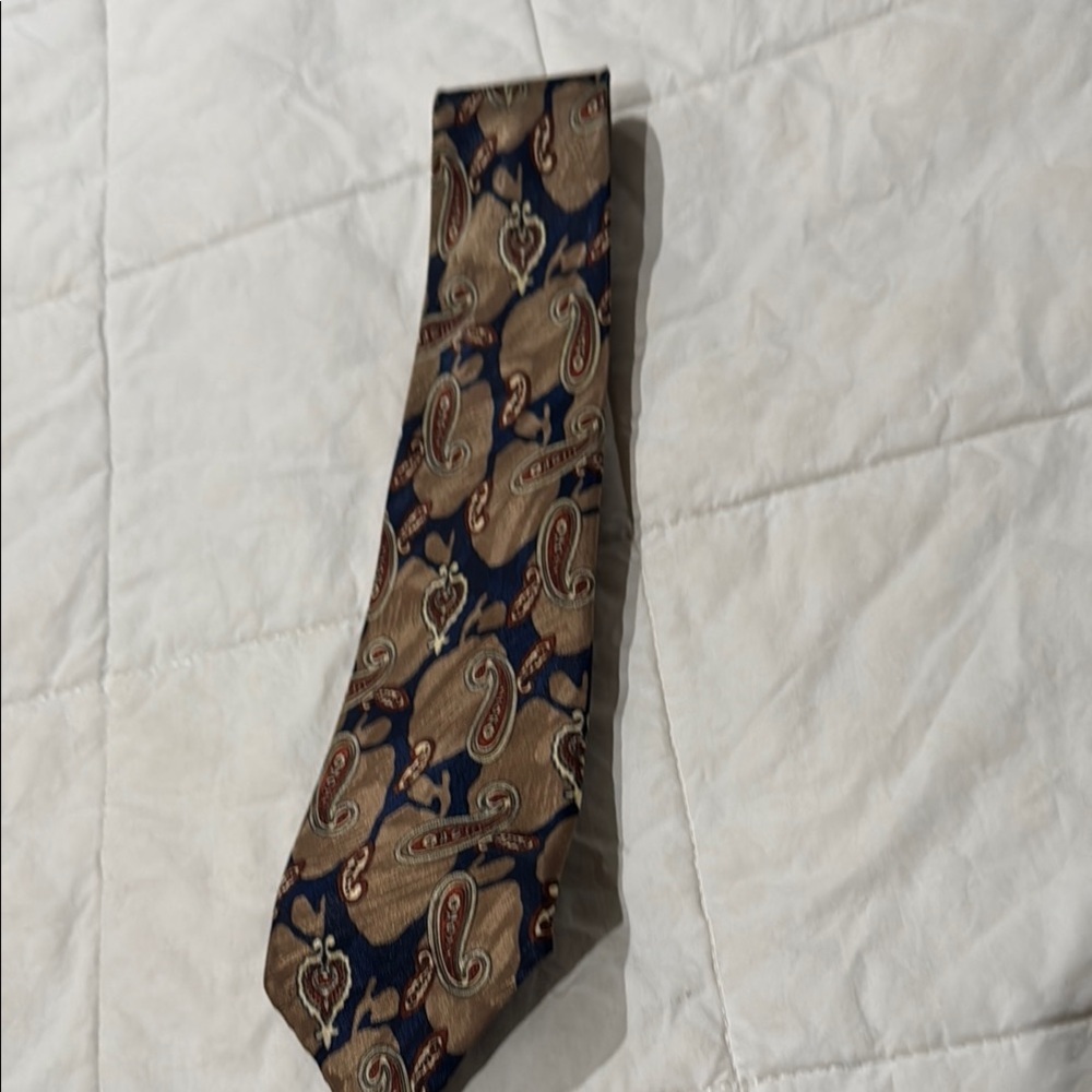 Classic Paisley Tie in Blue and Brown